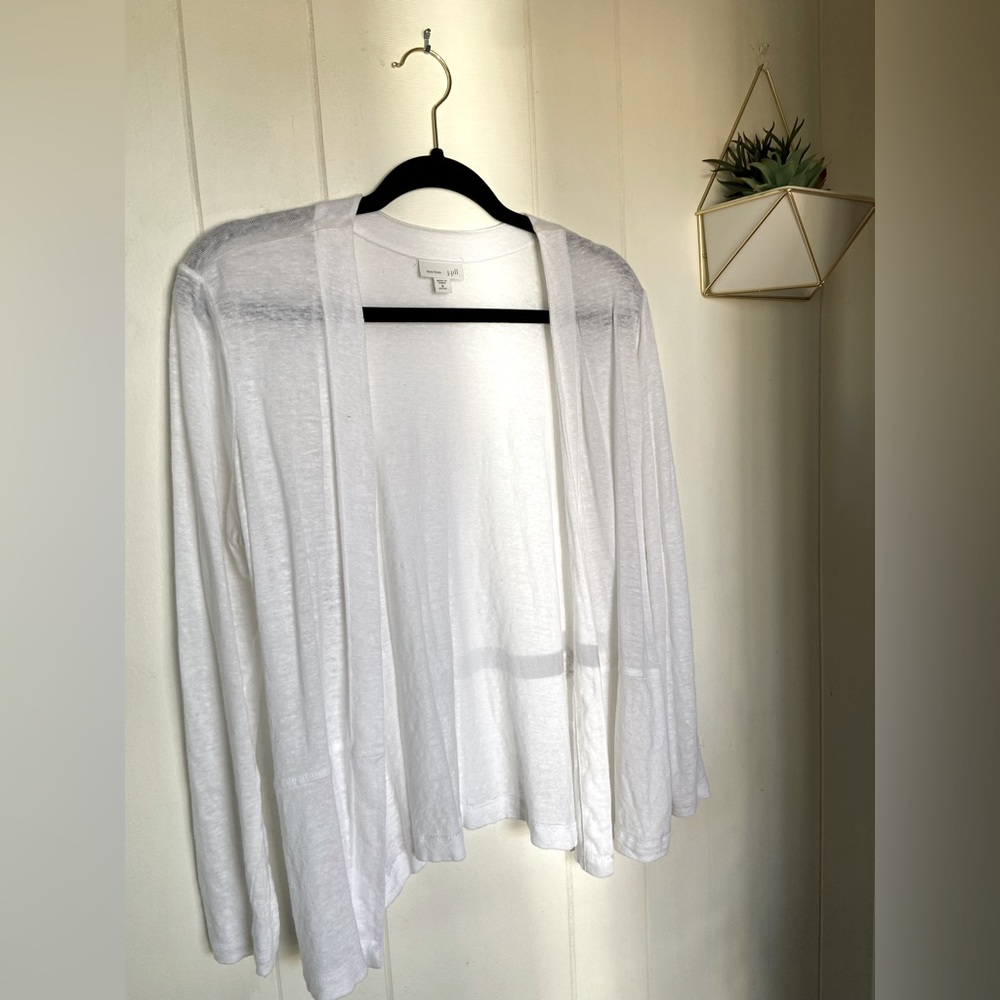 J. Jill Love Linen white jacket.  Petite medium in size.